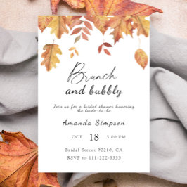 Bruiloft brunch met bubbels bruidsfeest kaart