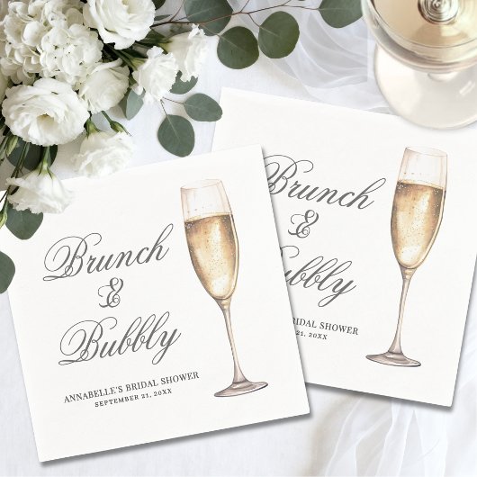 Bruiloft Brunch Met Champagne Borrel Servet