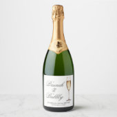 Bruiloft Brunch Met Champagne Sparkling Wijnetiket (Voorkant)