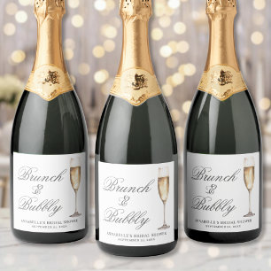 Bruiloft Brunch Met Champagne Sparkling Wijnetiket