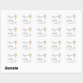 Bruiloft Brunch Met Champagne Vierkante Sticker (Vel)