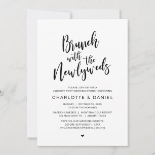 Bruiloft Brunch met de pasgetrouwden, Modern rusti Kaart