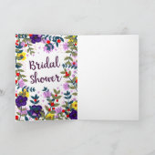 Bruiloft Brunch Oude Bloemen Notitiekaartje (Binnen)
