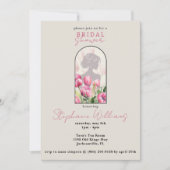 Bruiloft Brunch Roze Tulp Uitnodiging (Voorkant)