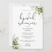 Bruiloft Brunch Rustieke Groene Monogram Kaart (Voorkant)