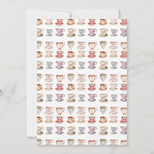 Bruiloft Brunch Tea Party Vrijgezellenfeest Kaart (Achterkant)