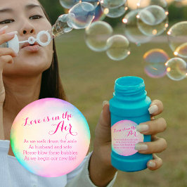 Bruiloft Bubble Bottle stickers