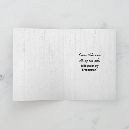 Bruiloft Buck Groomsman Aanvraag (Binnen)