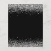 Bruiloft Budget Bruidsuitnodiging Glitter Zwart Zi Flyer (Achterkant)