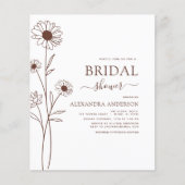 Bruiloft Budget Minimaal Botanisch Bloemmotief F Flyer (Voorkant)