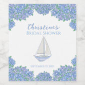 Bruiloft Cadeau Aandenken Zeilboot Thema Wijn Etiket (Enkel label)