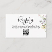 Bruiloft Cadeau Registratie QR Kaart Inlay (Voorkant)