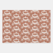 Bruiloft cadeauverpakking gepersonaliseerd inpakpapier vel (Voorkant)