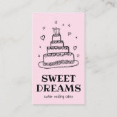 Bruiloft Cake Catering Bakkerij Custom Bakker Visitekaartje (Voorkant)