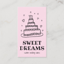 Bruiloft Cake Catering Bakkerij Custom Bakker Visitekaartje