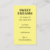 Bruiloft Cake Catering Bakkerij Custom Bakker Visitekaartje (Achterkant)
