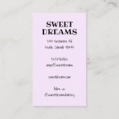 Bruiloft Cake Catering Bakkerij Custom Bakker Visitekaartje (Achterkant)