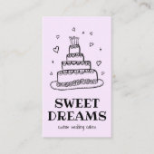 Bruiloft Cake Catering Bakkerij Custom Bakker Visitekaartje (Voorkant)