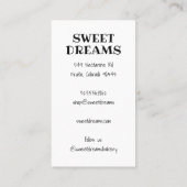 Bruiloft Cake Catering Bakkerij Custom Bakker Visitekaartje (Achterkant)