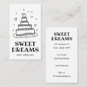 Bruiloft Cake Catering Bakkerij Custom Bakker Visitekaartje (Voorkant / Achterkant)