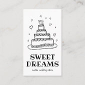 Bruiloft Cake Catering Bakkerij Custom Bakker Visitekaartje (Voorkant)