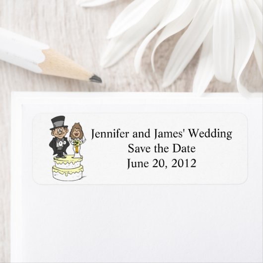 Bruiloft Cake Clipart Retouradres Labels (Insitu)