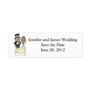 Bruiloft Cake Clipart Retouradres Labels