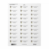 Bruiloft Cake Clipart Retouradres Labels (Full Sheet)
