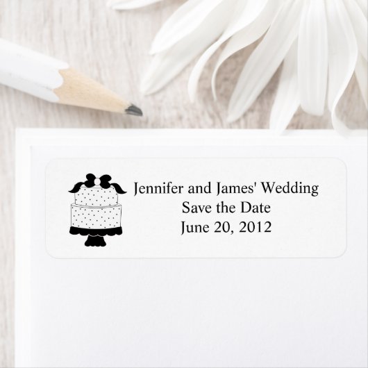 Bruiloft Cake Clipart Retouradres Labels (Insitu)