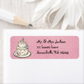 Bruiloft Cake retour adreslabels Etiket (Insitu)