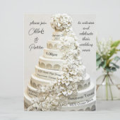 " bruiloft Cake" Weddenschap Kaart (Staand voorkant)