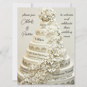 " bruiloft Cake" Weddenschap Kaart