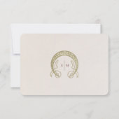 Bruiloft Calla lelie RSVP kaart Art Nouveau Mucha (Achterkant)