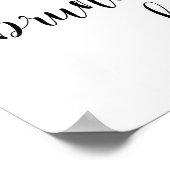 Bruiloft Calligrafie Brunch Bar Bord | Bruids Brun Poster (Hoek)