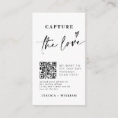 Bruiloft Capture The Love | QR-code voor het delen Informatiekaartje (Voorkant)