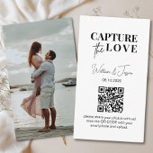 Bruiloft Capture The Love | QR-code voor het delen Informatiekaartje
