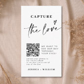 Bruiloft Capture The Love | QR-code voor het delen Informatiekaartje