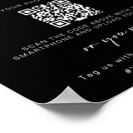 Bruiloft Capture The Love | QR-code voor het delen Poster (Hoek)