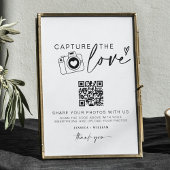 Bruiloft Capture The Love | QR-code voor het delen Poster