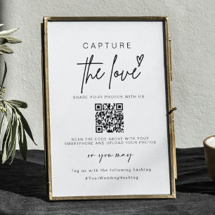 Bruiloft Capture The Love   QR-code voor het delen Poster