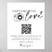 Bruiloft Capture The Love | QR-code voor het delen Poster (Voorkant)
