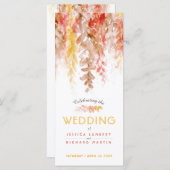 Bruiloft cascading herfst wijnstokken waterverf programmakaart (Voorkant / Achterkant)