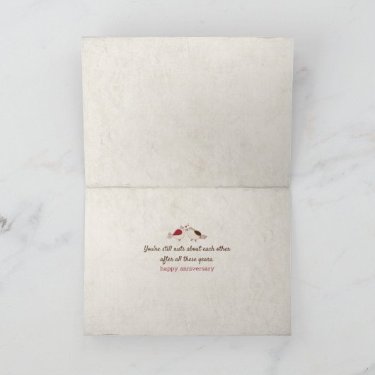 bruiloft cashewnoten kaart (Binnen)