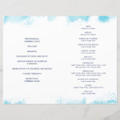 BRUILOFT CEREMONIE handbeletterde aqua blauw water (Achterkant)