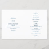 BRUILOFT CEREMONIE PROGRAMMA boho patroon blauw (Achterkant)