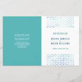 BRUILOFT CEREMONIE PROGRAMMA boho patroon blauw (Voorkant)