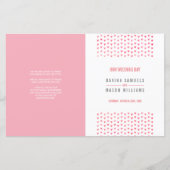 BRUILOFT CEREMONIE PROGRAMMA boho patroon roze kor (Voorkant)