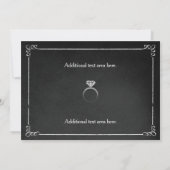 Bruiloft Chalk Vintage Krijtbord Uitnodiging (Achterkant)