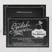 Bruiloft Chalk Vintage Krijtbord Uitnodiging (Voorkant / Achterkant)