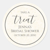 Bruiloft Champagne Calligrafie Waterverf   Ronde Sticker (Voorkant)